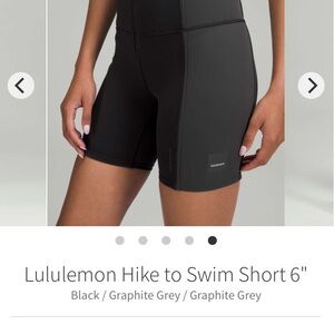 Worn once lululemon athletica Women's Black Hike to Swim Shorts 2 XS
